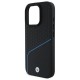 BMW Sign Leather Textured And Line MagSafe Case for iPhone 16 Pro Max - Black