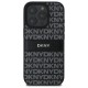 DKNY Texture Pattern Tonal Stripe iPhone 16 Pro Case - Black