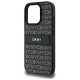 DKNY Texture Pattern Tonal Stripe iPhone 16 Pro Case - Black