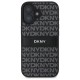 DKNY Texture Pattern Tonal Stripe iPhone 16 Case - Black