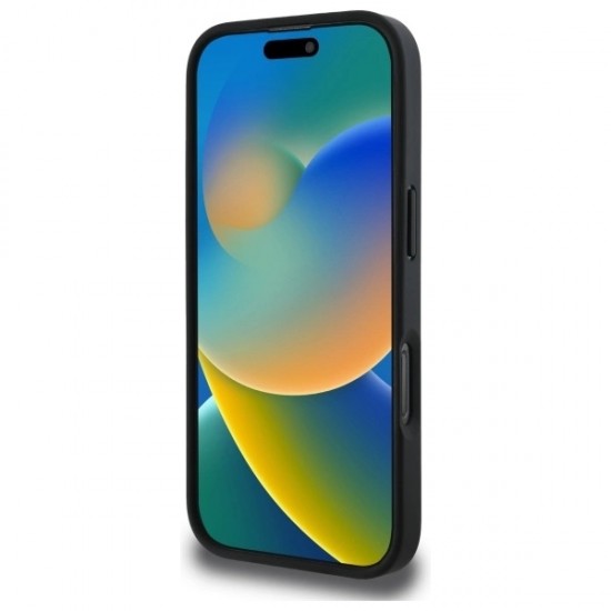 DKNY Texture Pattern Tonal Stripe iPhone 16 Pro Max Case - Black