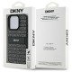 DKNY Texture Pattern Tonal Stripe iPhone 16 Pro Max Case - Black