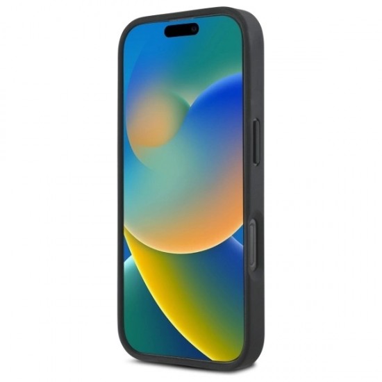 DKNY Repeat Pattern Stack Logo MagSafe iPhone 16 Pro Case - Black