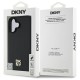 DKNY Repeat Pattern Stack Logo MagSafe iPhone 16 Case - Black