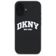 DKNY Silicone White Printed Logo MagSafe iPhone 16 Case - Black