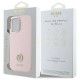 Guess Silicone Logo Strass 4G case for iPhone 16 - light pink