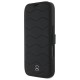 Mercedes MB Waves Leather Case for iPhone 16 Pro Max - Black