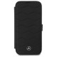 Mercedes MB Waves Leather Case for iPhone 16 Pro Max - Black