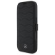 Mercedes MB Waves Leather Case for iPhone 16 Pro Max - Black
