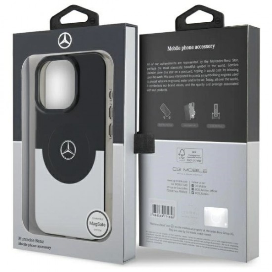 Mercedes Double Layer BiColor MagSafe case for iPhone 16 Pro Max - silver