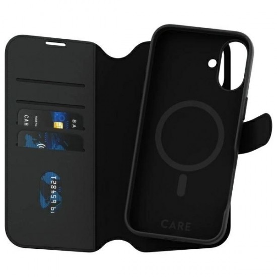 CARE by PanzerGlass Feature Tango 2in1 Wallet MagSafe Case for iPhone 16 Plus - Black