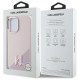 Karl Lagerfeld Silicone Shadow Metal Initial MagSafe iPhone 16 Case - Pink