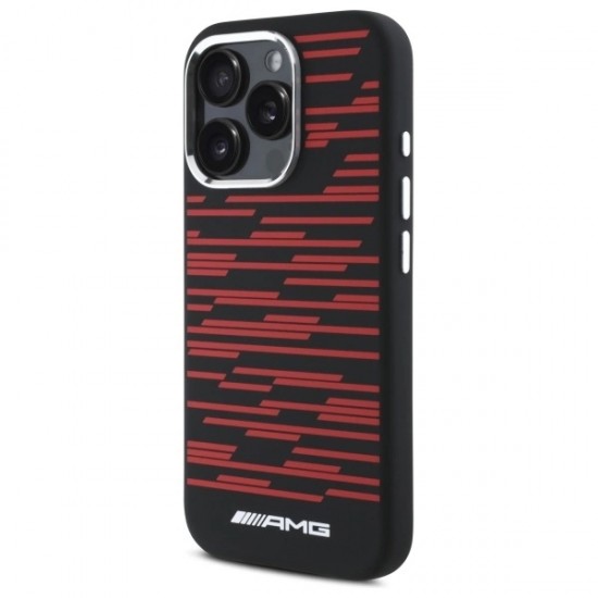 AMG Silicone Graphics MagSafe Case for iPhone 16 Pro Max - Black
