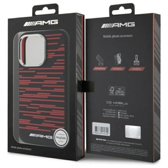 AMG Silicone Graphics MagSafe Case for iPhone 16 Pro Max - Black
