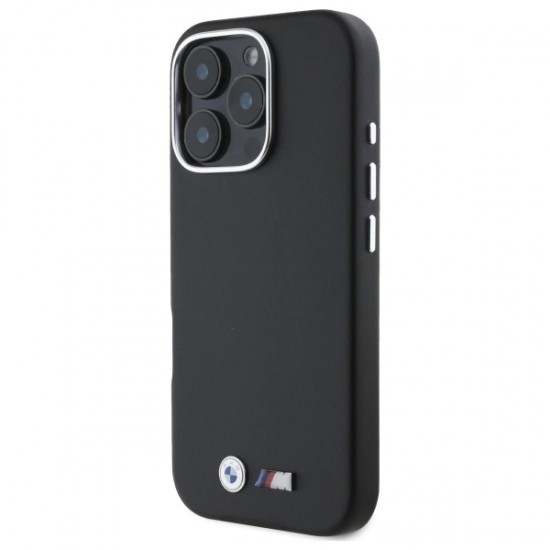 BMW M Smooth Full Wrapped Metal MagSafe Case for iPhone 16 Pro - Black