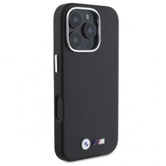 BMW M Smooth Full Wrapped Metal MagSafe Case for iPhone 16 Pro - Black