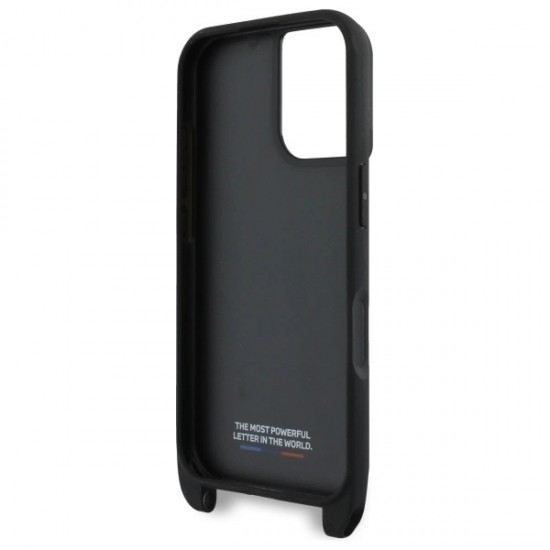 BMW M Edition Carbon Stripe & Strap iPhone 16 Plus Case - Black