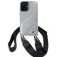 BMW M Edition Carbon Stripe & Strap iPhone 16 Case - Gray