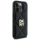 DKNY Quilted Stack Logo iPhone 14 Pro Case - Black