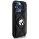 DKNY Quilted Stack Logo iPhone 15 Pro Case - Black