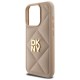 DKNY Quilted Stack Logo iPhone 15 Pro Max Case - Beige
