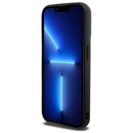 DKNY Quilted Stack Logo iPhone 15 Pro Max Case - Black