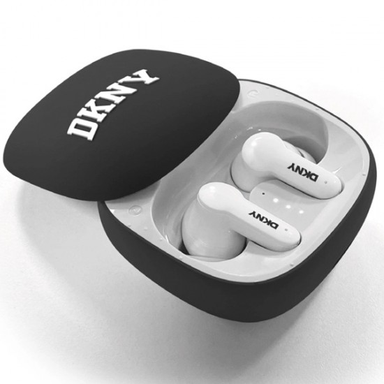 DKNY TWS BT 3D Rubber Matte Finish Bluetooth Headphones - Black