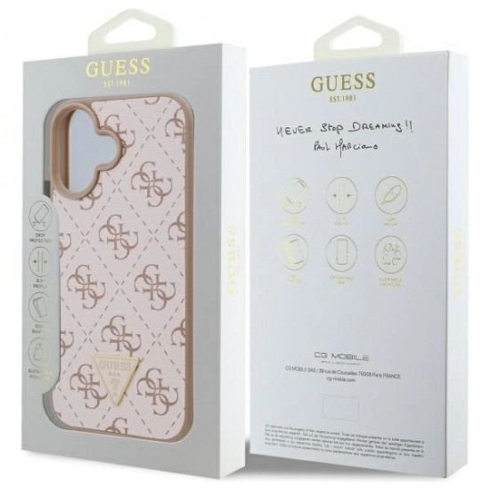 Guess New 4G Triangle Case for iPhone 16 Plus - White