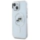 Karl Lagerfeld IML Metal Karl&Choupette Head MagSafe iPhone 14 Case - White