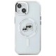 Karl Lagerfeld IML Metal Karl&Choupette Head MagSafe iPhone 14 Case - White