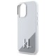 Karl Lagerfeld Silicone Initial Metal Logo MagSafe iPhone 16 Case - White
