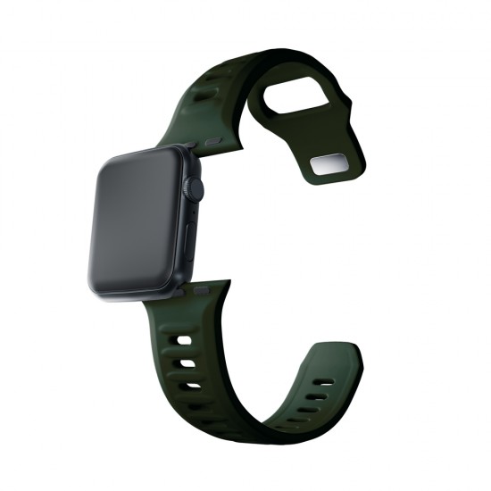 3mk Silicone Watch Strap for Apple Watch 38 / 40 / 41 mm - green