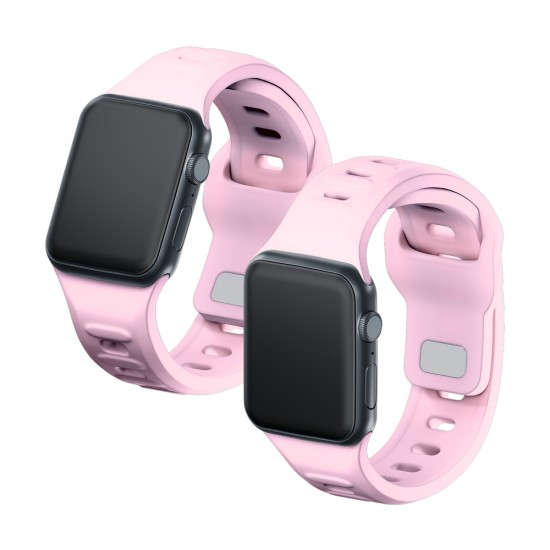3mk Silicone Watch Strap for Apple Watch 42 / 44 / 45 / 49 mm - pink