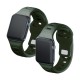 3mk Silicone Watch Strap for Apple Watch 42 / 44 / 45 / 49 mm - green
