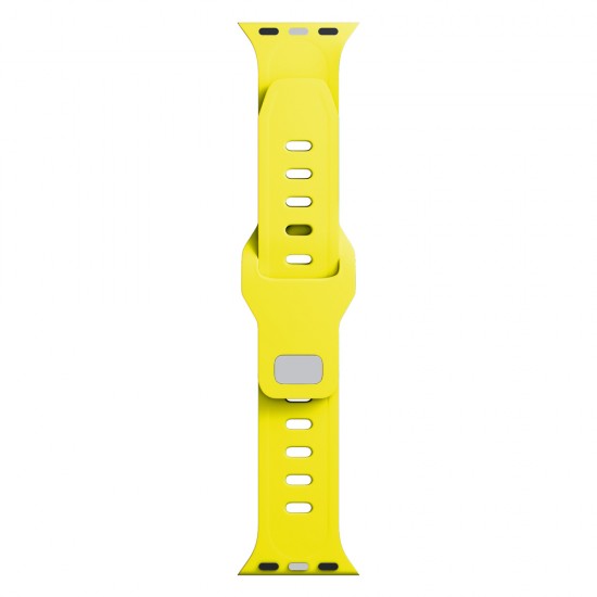3mk Silicone Watch Strap for Apple Watch 38 / 40 / 41 mm - yellow