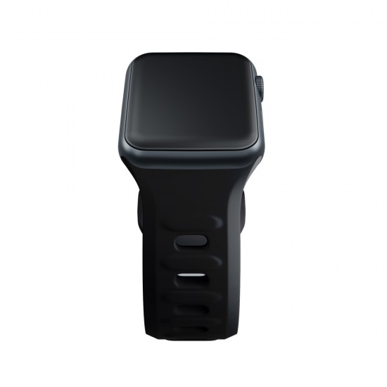 3mk Silicone Watch Strap for Apple Watch 38 / 40 / 41 mm - black