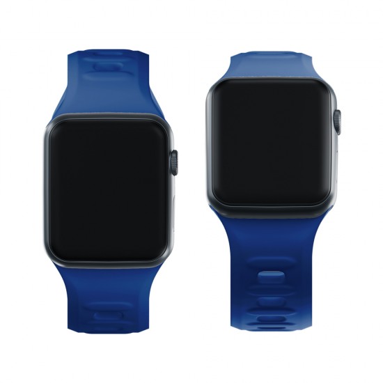 3mk Silicone Watch Strap for Apple Watch 42 / 44 / 45 / 49 mm - blue