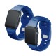 3mk Silicone Watch Strap for Apple Watch 42 / 44 / 45 / 49 mm - blue