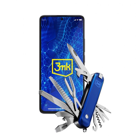 Tempered glass 3mk HardGlass Max Lite with black frame for Xiaomi Redmi Note 13 Pro+