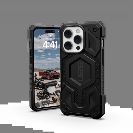 UAG Monarch MagSafe case for iPhone 14 Pro Max - black kevlar