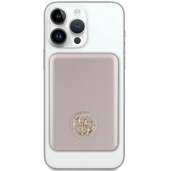 Guess MagSafe 4G Strassed Metal Logo induction power bank 15W 5000mAh - gold