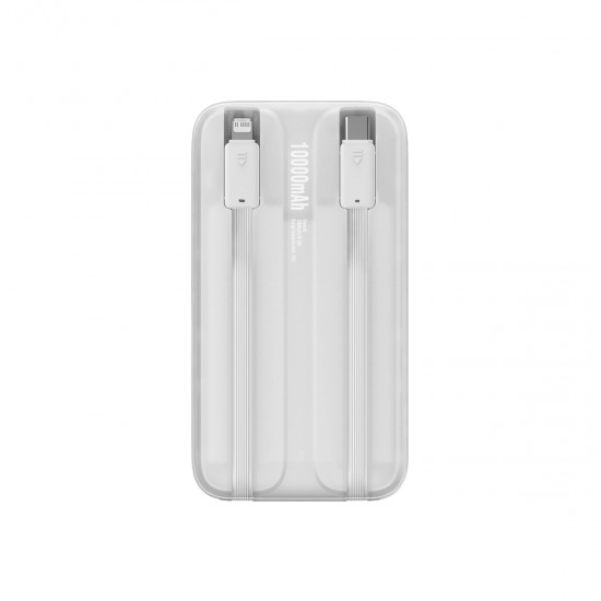 Baseus Comet Series powerbank with display 10000mAh 22.5W - white + USB-A - USB-C cable