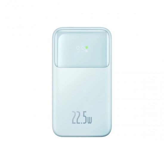 Baseus Comet Series powerbank with display 10000mAh 22.5W - blue + USB-A - USB-C cable 0.3m - white