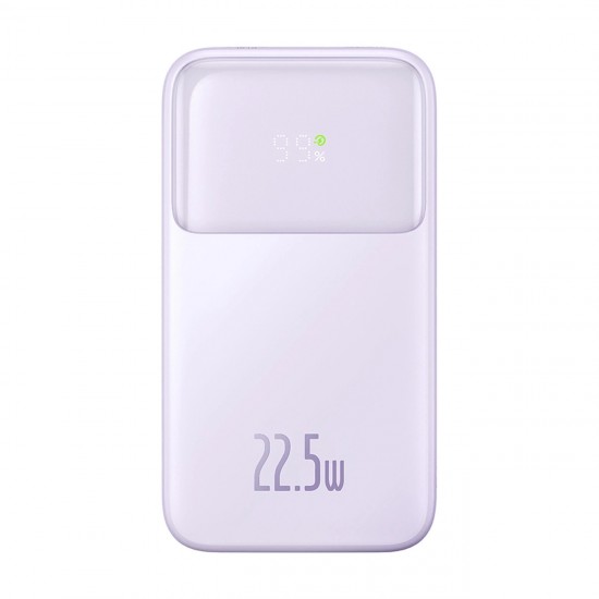 Baseus Comet Series powerbank with display 10000mAh 22.5W - purple + USB-A / USB-C cable