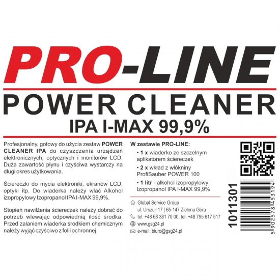 POWER CLEANER IPA set for cleaning electronics, optics and PRO-LINE monitors