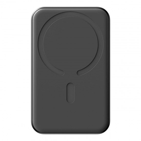 Powerbank Joyroom JR-W020 Mini 5000mAh USB-A USB-C inductive 20W - black + USB-C / USB-C cable