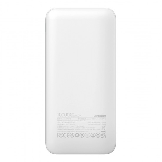 Powerbank Joyroom JR-PBF12 10000mAh 2.4A 2x USB-A 1x USB-C - white