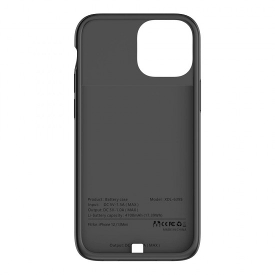 Tech-Protect PowerCase for iPhone 12 mini / 13 mini with 4700mAh powerbank - black