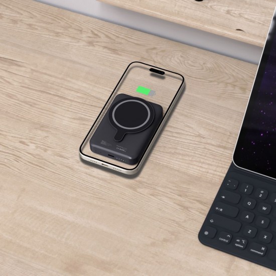 Tech-Protect LifeMag PB11 Powerbank with MagSafe 10000mAh 15W USB-C port - black + USB-C cable