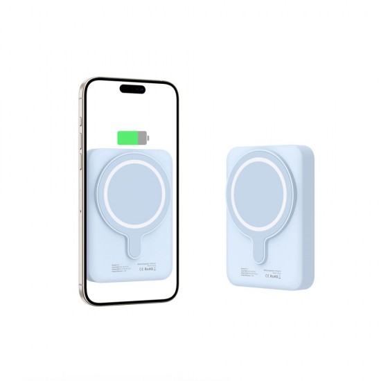 Tech-Protect LifeMag PB11 Powerbank with MagSafe 10000mAh 15W USB-C port - blue + USB-C cable